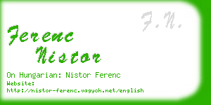 ferenc nistor business card